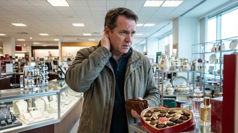 Man searching for the perfect gift