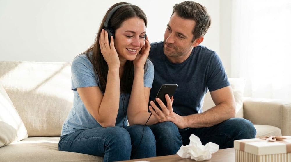 Couple sharing a meaningful moment together